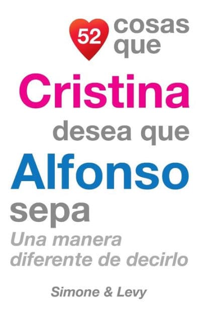 52 Cosas Que Cristina Desea Que Alfonso Sepa: Una Manera Diferente de Decirlo by Simone