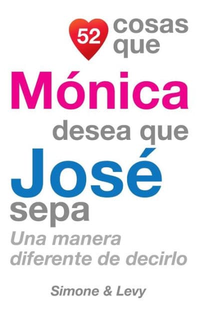 52 Cosas Que Mónica Desea Que José Sepa: Una Manera Diferente de Decirlo by Simone