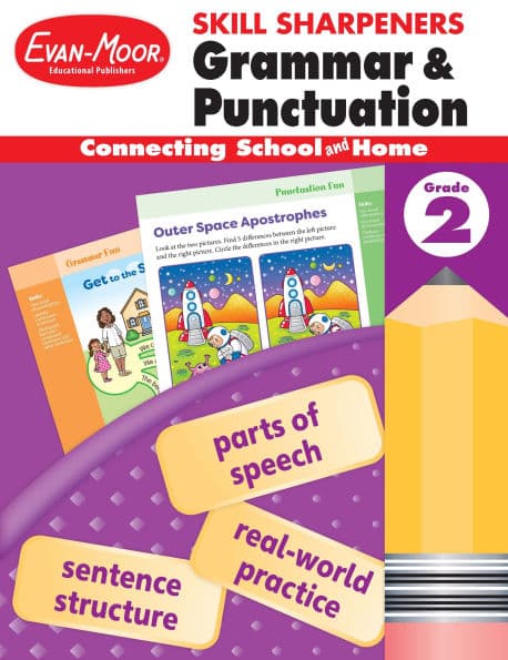 Skill Sharpeners: Grammar & Punctuation, Grade 2 Workbook by Evan-Moor Educational Publishers