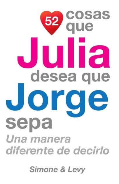 52 Cosas Que Julia Desea Que Jorge Sepa: Una Manera Diferente de Decirlo by Simone