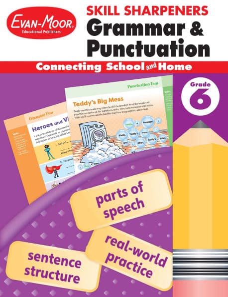 Skill Sharpeners: Grammar & Punctuation, Grade 6 Workbook by Evan-Moor Educational Publishers