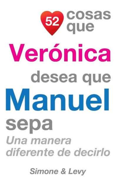 52 Cosas Que Verónica Desea Que Manuel Sepa: Una Manera Diferente de Decirlo by Simone