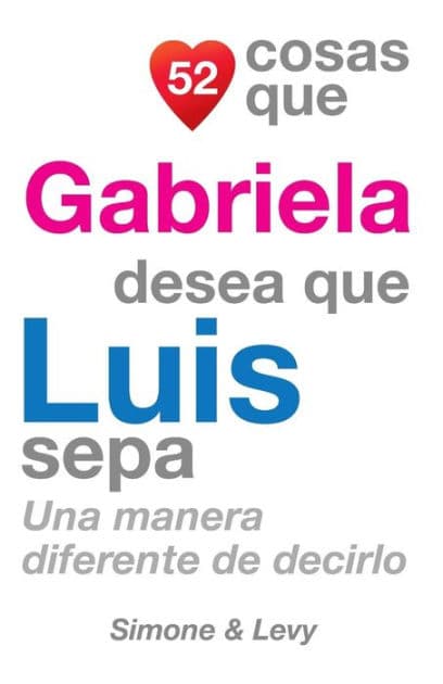 52 Cosas Que Gabriela Desea Que Luis Sepa: Una Manera Diferente de Decirlo by Simone