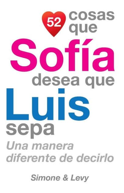 52 Cosas Que Sofï¿½a Desea Que Luis Sepa: Una Manera Diferente de Decirlo by Simone