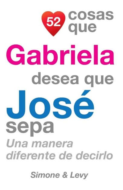 52 Cosas Que Gabriela Desea Que José Sepa: Una Manera Diferente de Decirlo by Simone