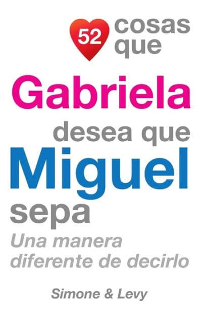52 Cosas Que Gabriela Desea Que Miguel Sepa: Una Manera Diferente de Decirlo by Simone
