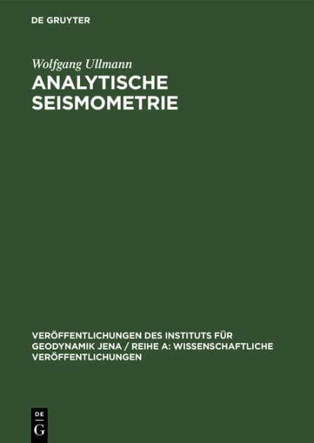 Analytische Seismometrie by Wolfgang Ullmann