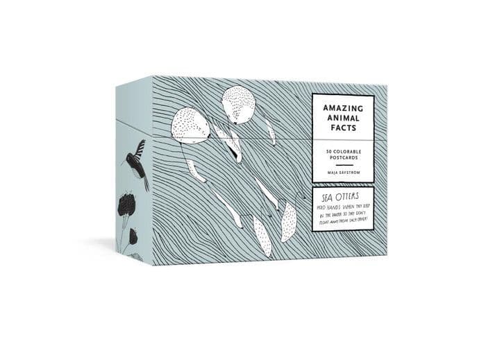 Amazing Animal Facts Postcards: 50 Colorable Postcards by Maja Säfström