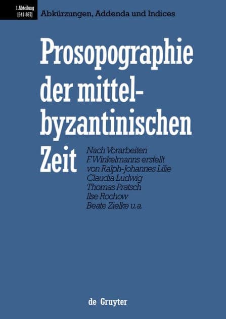 Abkürzungen, Addenda und Indices by Ralph-Johannes Lilie