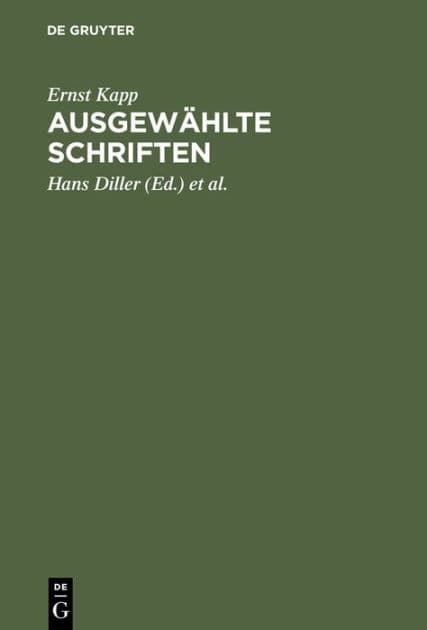 Ausgewählte Schriften by Ernst Kapp