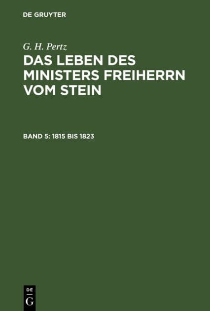 1815 bis 1823 by G. H. Pertz