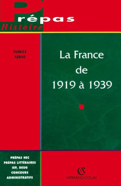 La France de 1919 à 1939 by Fabrice Abbad