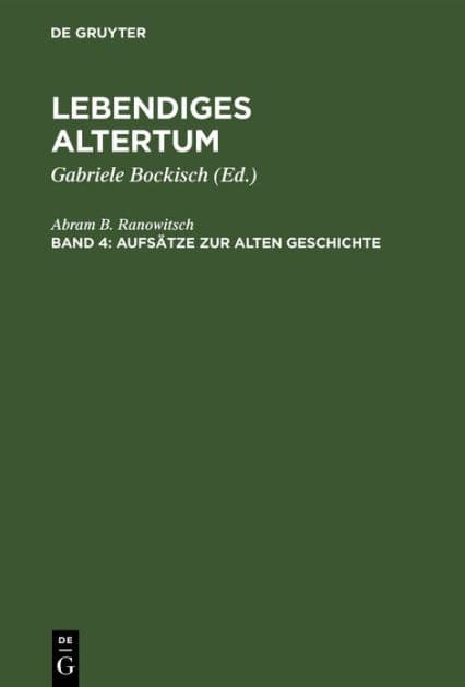 Aufsätze zur alten Geschichte by Abram B. Ranowitsch