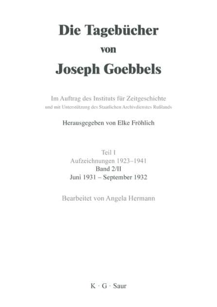 Juni 1931 - September 1932 by Angela Hermann