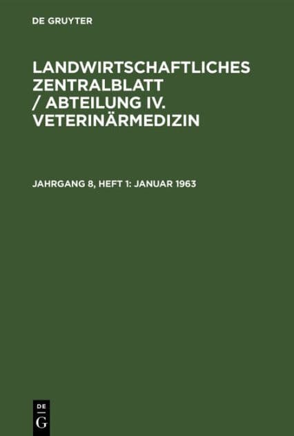 Januar 1963 by De Gruyter