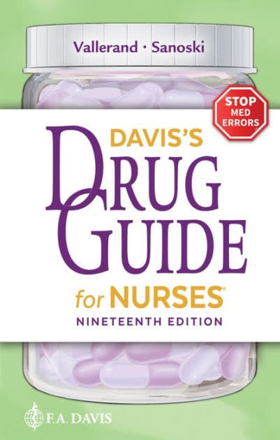 Davis's Drug Guide for Nurses by April Hazard Vallerand PhD