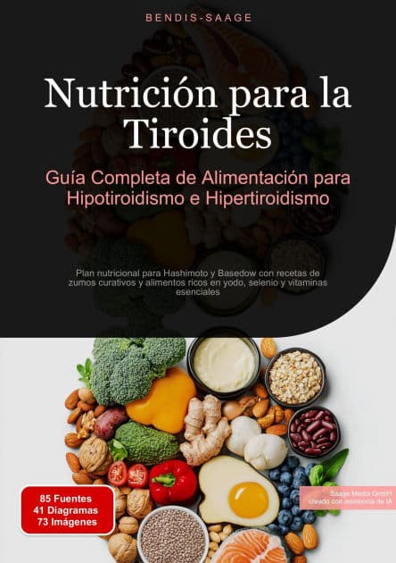 Nutrición para la Tiroides: Guía Completa de Alimentación para Hipotiroidismo e Hipertiroidismo: Plan nutricional para Hashimoto y Basedow con recetas de zumos curativos y alimentos ricos en yodo, selenio y vitaminas esenciales by Bendis A. I. Saage - Español