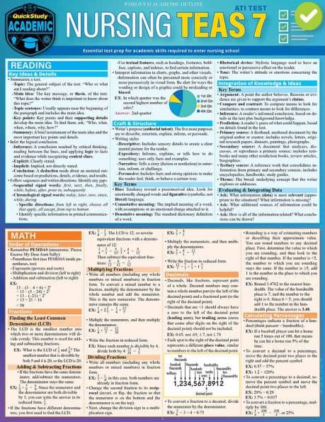 Nursing TEAS 7: a QuickStudy Laminated Reference Guide by Julie Henry RN