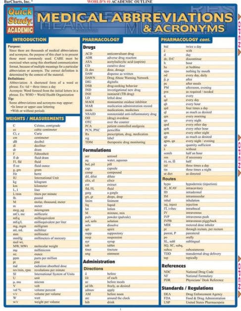 Medical Abbreviations & Acronyms by Corinne Linton