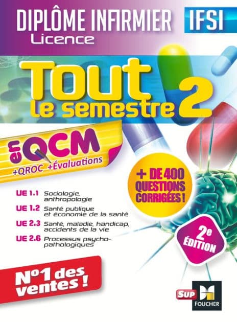 Tout le semestre 2 en QCM - QROC et évaluations IFSI - 2e édition by Priscilla Benchimol