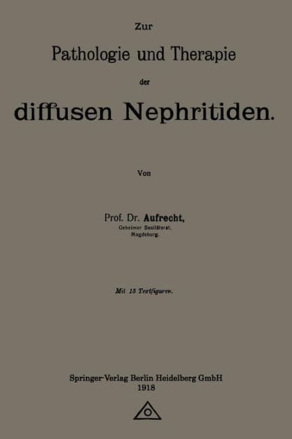 Zur Pathologie und Therapie der diffusen Nephritiden by Emanuel Aufrecht