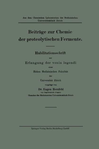 Beiträge zur Chemie der proteolytischen Fermente by Eugen Herzfeld