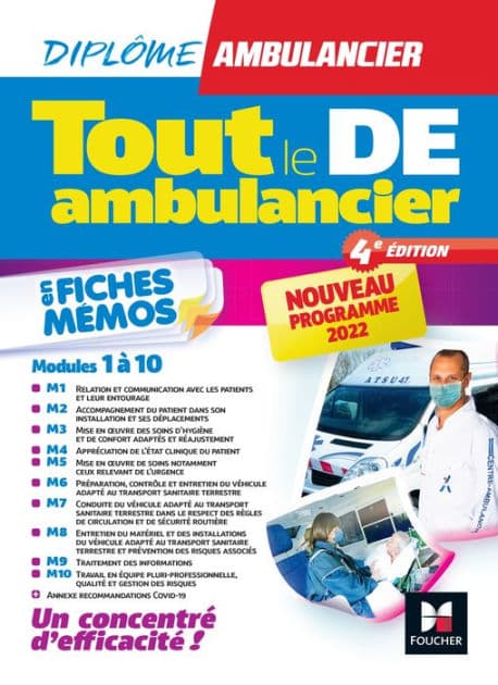 Tout le DE Ambulancier - Nouveau programme - DEA - Modules 1 à 10 en fiches mémos - Révision 4e éd by Jeremy Simon