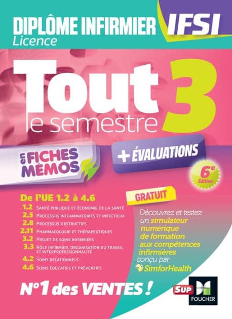 Tout le semestre 3 en fiches mémos - DEI IFSI - 6e édition - Révision et entraînement by Kamel Abbadi