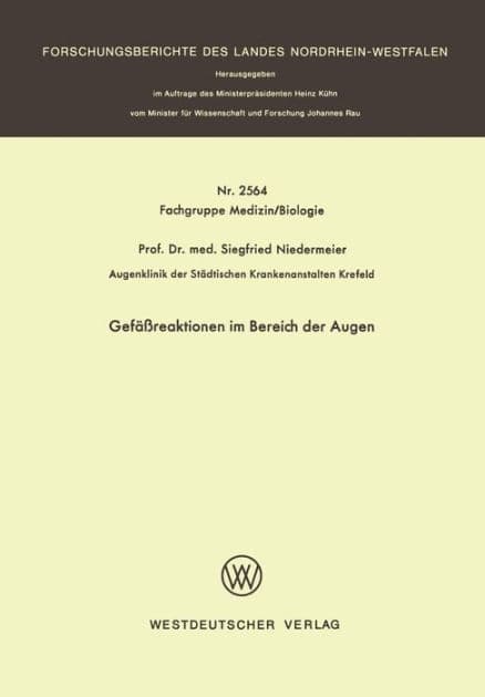 Gefäßreaktionen im Bereich der Augen by Siegfried Niedermeier