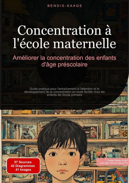 Concentration à l'école maternelle: Améliorer la concentration des enfants d'âge préscolaire: Guide pratique pour l'entraînement à l'attention et le développement de la concentration en toute facilité chez les enfants de l'école primaire by Bendis A. I. Saage - Français