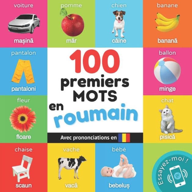 100 premiers mots en roumain: Imagier bilingue pour enfants : français / roumain avec prononciations by Yukismart