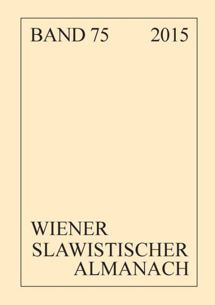 Wiener Slawistischer Almanach Band 75/2015: Slavistische Linguistik 2013. Referate des XXXIX. Konstanzer Slavistischen Arbeitstreffens in Hamburg, 9.-13.September 2013 by Marion Krause