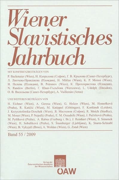 Wiener Slavistisches Jahrbuch Band 55/2009 by Austrian Academy of Sciences Press