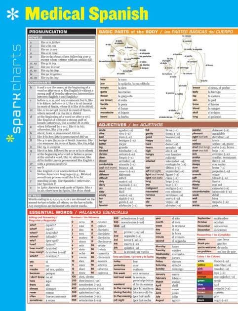 Medical Spanish SparkCharts by SparkNotes