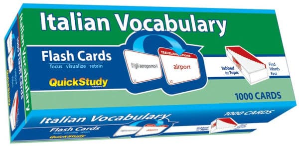 Italian Vocabulary Flash Cards (1000 cards): a QuickStudy Reference Tool by Joseph Levi