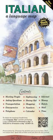 ITALIAN a language map: Quick reference phrase guide for beginning and advanced use. Words and phrases in English, Italian, and phonetics for easy pronunciation. Italian language at your fingertips for travel and communicating. Publisher: Bilingual Books, by Kristine K. Kershul