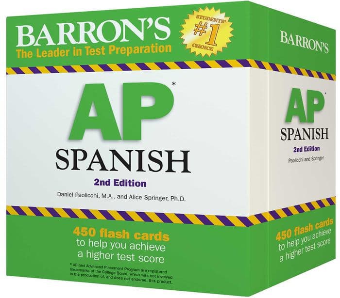 AP Spanish Flashcards, Second Edition: Up-to-Date Review and Practice + Sorting Ring for Custom Study by Barron's Educational Series
