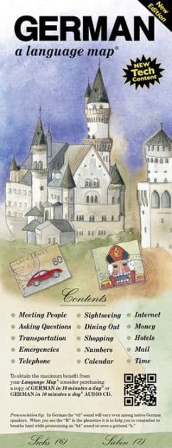 GERMAN a language map: Quick reference phrase guide for beginning and advanced use. Words and phrases in English, German, and phonetics for easy pronunciation. German language at your fingertips for travel and communicating. Publisher: Bilingual Books, In by Kristine K. Kershul
