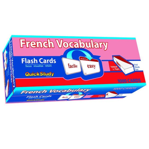 French Vocabulary Flash Cards (1000 cards): a QuickStudy Reference Tool by Liliane Arnet