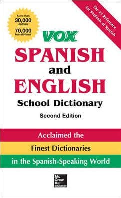 VOX Spanish and English School Dictionary, Paperback, 2nd Edition by Vox