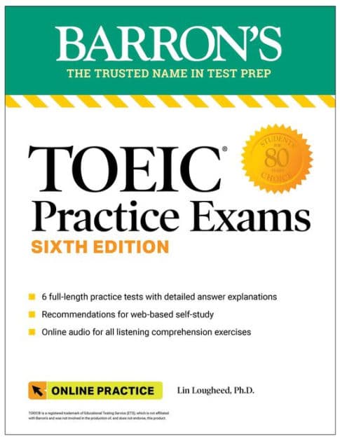 TOEIC Practice Exams: 6 Practice Tests + Online Audio, Sixth Edition by Barron's Educational Series
