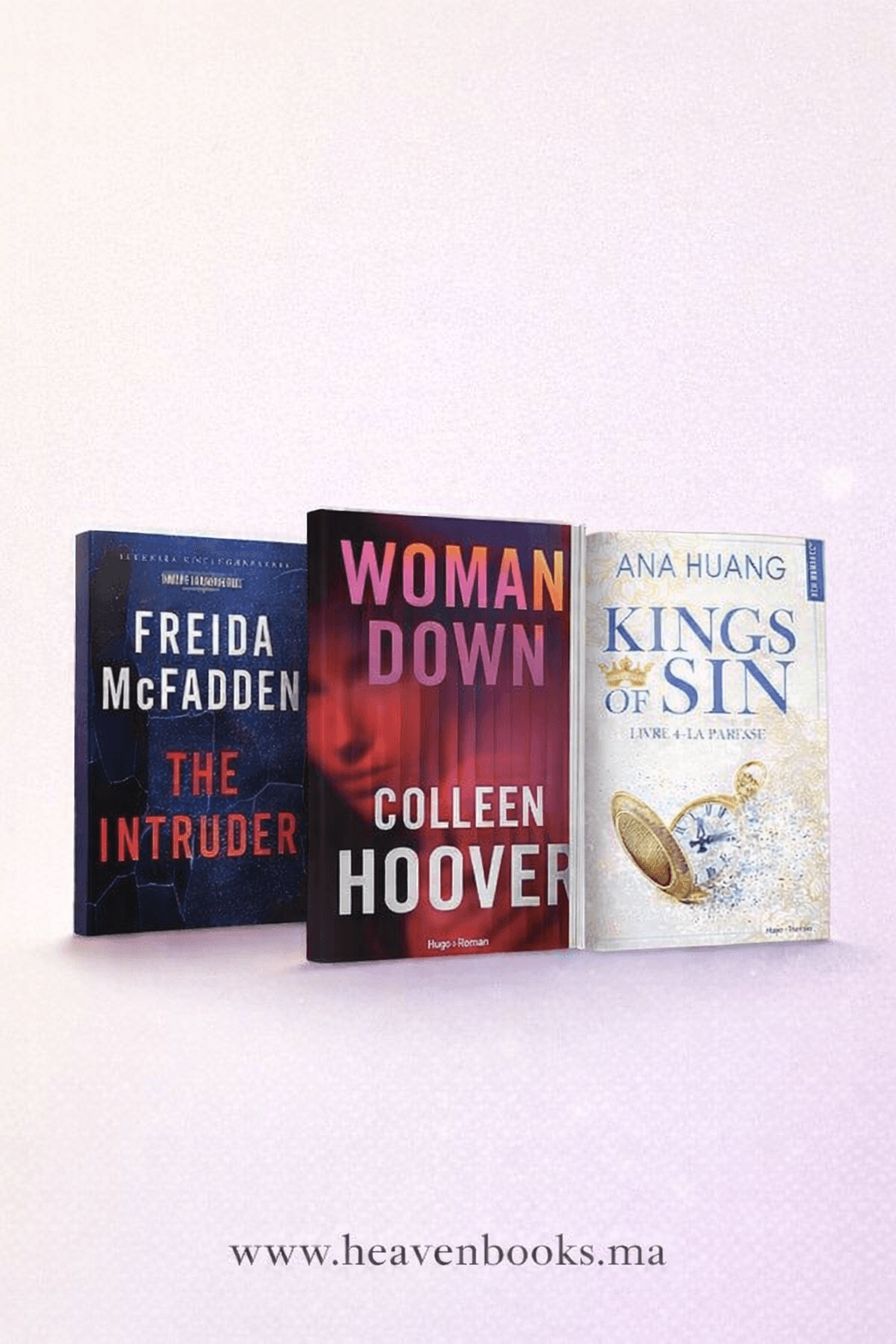 The Intruder – Freida McFadden (Édition Française) | Woman Down – Colleen Hoover (Édition Française) | Kings of Sin – Ana Huang (Édition Française) | Coffret 3 Livres by Freida McFadden, Colleen Hoover, Ana Huang
