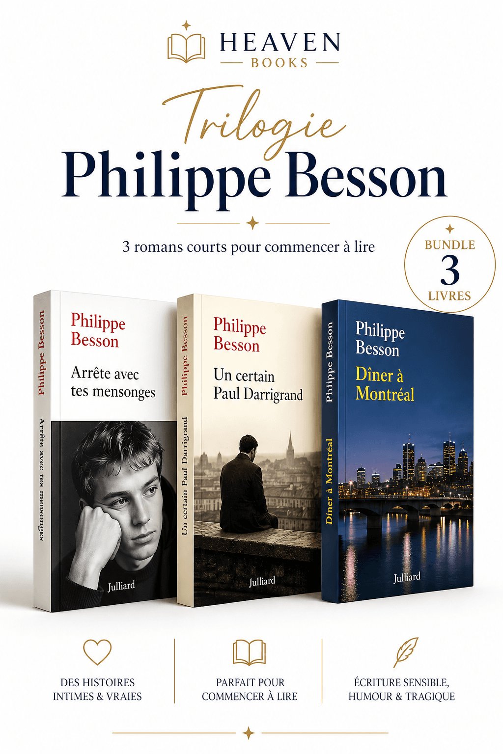 Trilogie Philippe Besson – 3 romans courts pour commencer à lire by Philippe Besson 