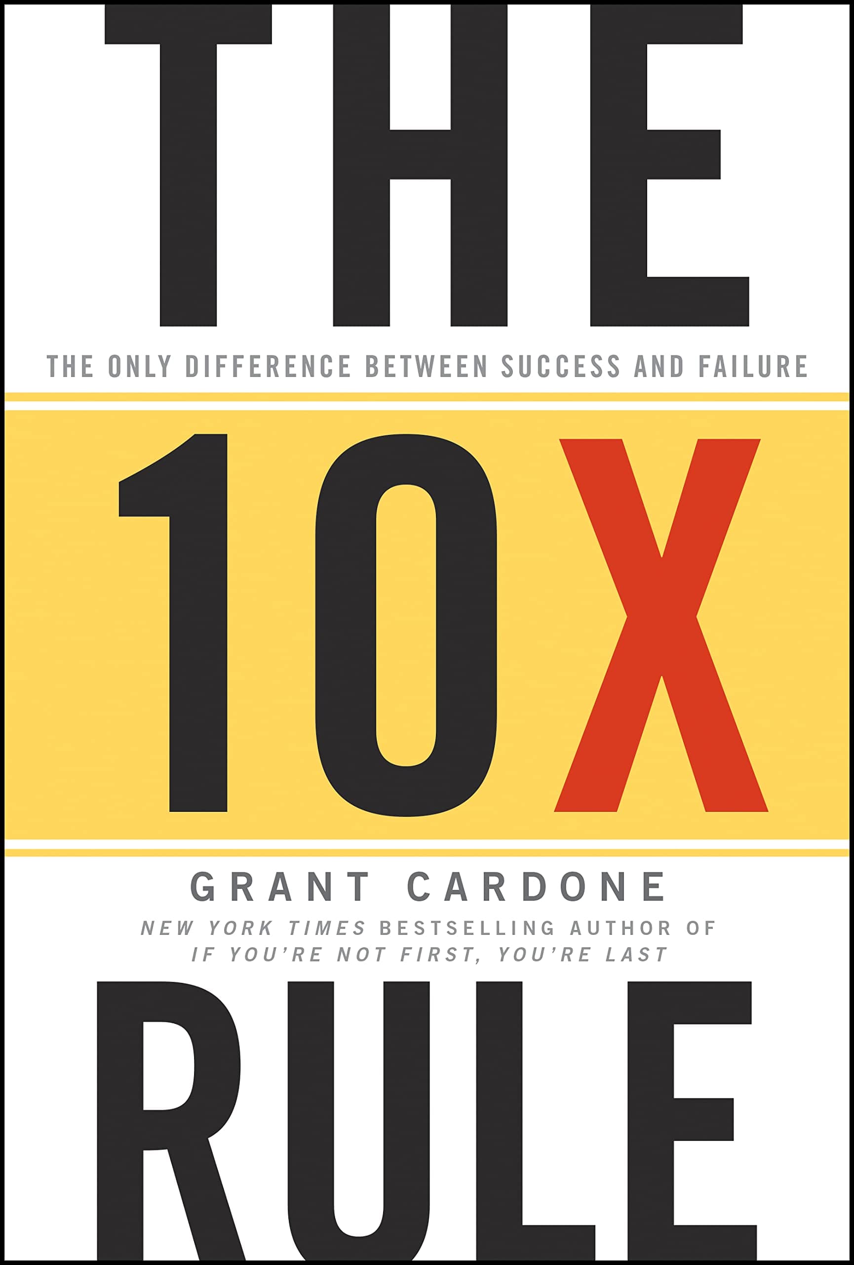 The 10X Rule: The Only Difference Between Success And Failure by Grant Cardone