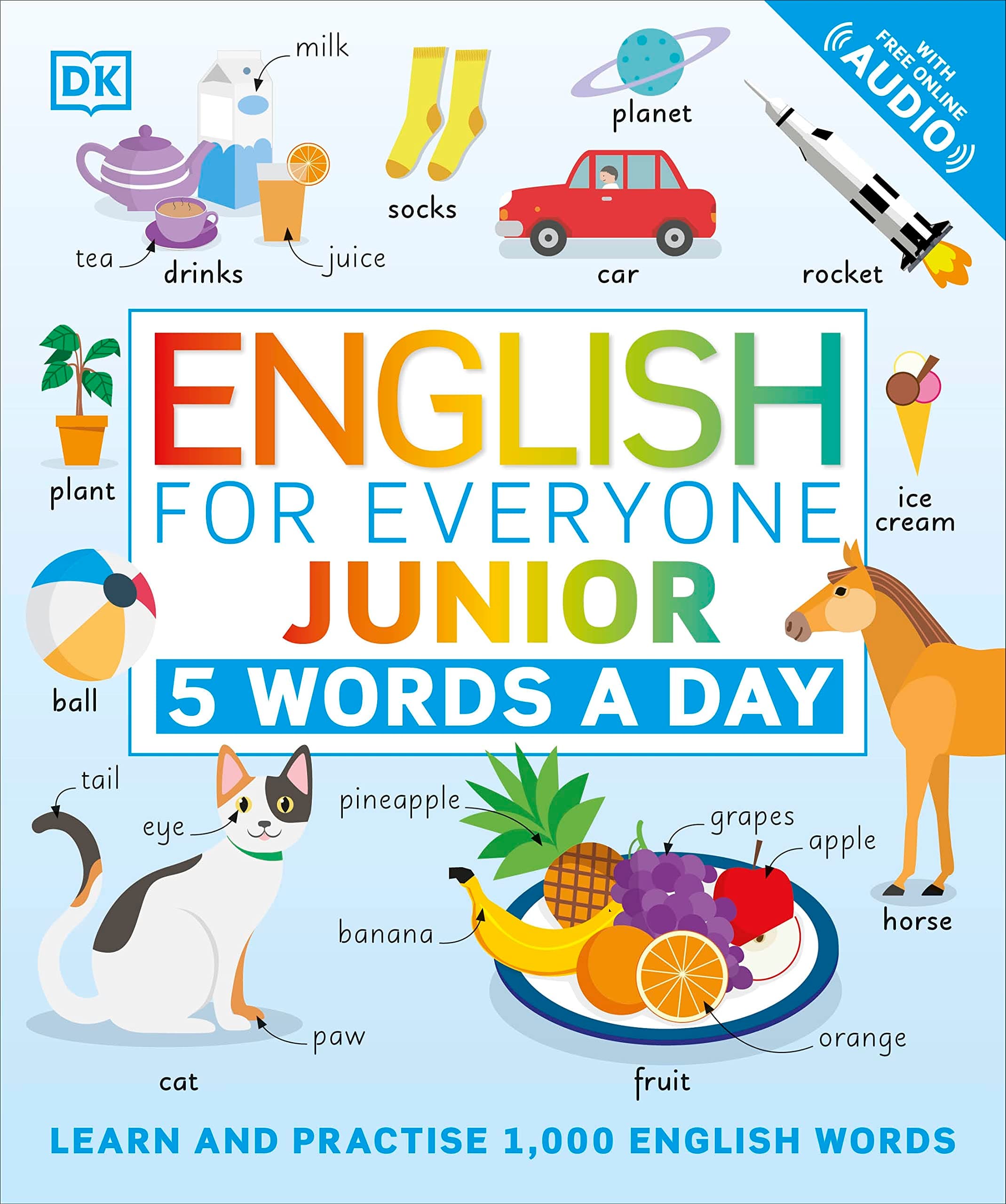 كتاب English for Everyone Junior 5 Words a Day: Learn and Practice 1000 كلمة إنجليزية by DK