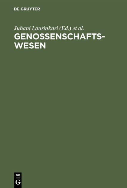 Genossenschaftswesen: Hand- und Lehrbuch