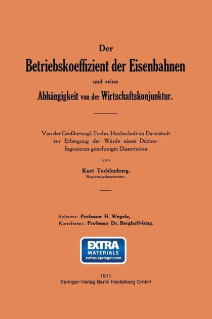 Der Betriebskoeffizient der Eisenbahnen und seine Abhängigkeit von der Wirtschaftskonjunktur