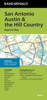 San Antonio/Austin/Hill Country TX Regional Map