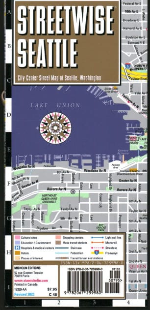 Streetwise Seattle Map: Laminated City Center Street Map of Seattle, Washington