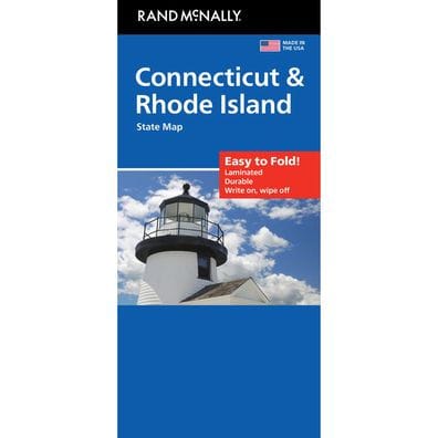Connecticut/Rhode Island Easy to Fold State Map
